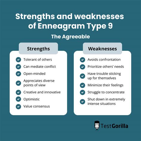 enneagram 9 strengths and weaknesses